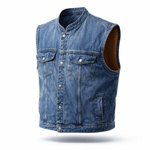 Buffalo Outdoors "Road Wear" Conceal Carry Denim Vest Mesh Lined Mens 2XL